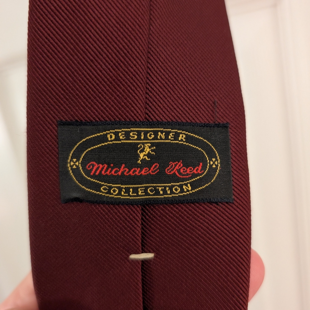 Michael Reed Designer Collection Burgundy Tie